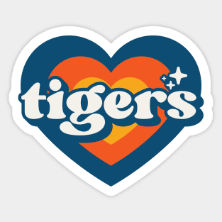 Vintage Tigers School Spirit // High School Football Mascot // Go Tigers Retro Sticker